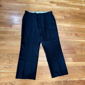 Louis Raphael Tailored Flat Front Black‎ Dress Pants Mens Size 38x30